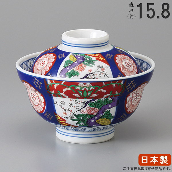 楽天市場】【 日本製 蓋付き丼ぶり 】 錦ボタン蓋付き丼ぶり5.0【美濃