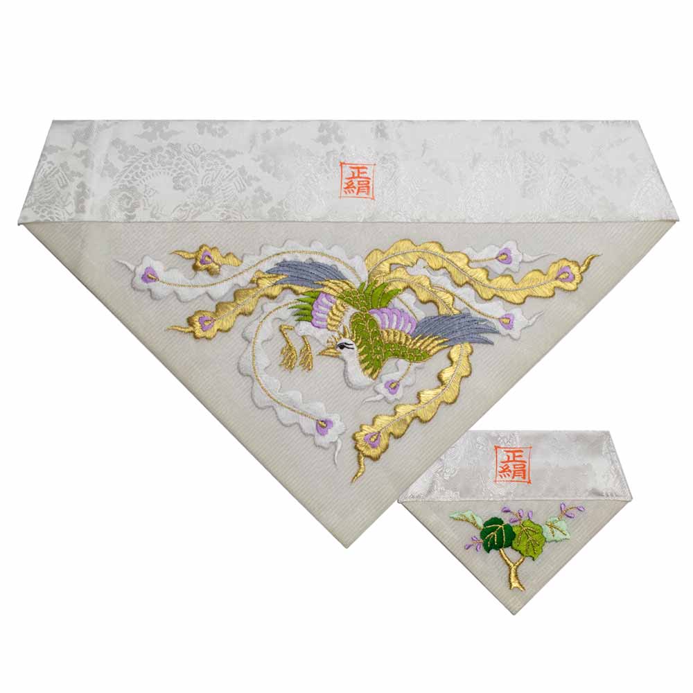 楽天市場】夏用 三角打敷 正絹紗 高級刺繍[鳳凰]【前卓用+上卓用】京寸