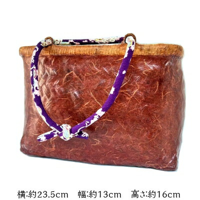 楽天市場】一閑張りかごバッグ 日本伝統工芸品 柿渋 手作り かばん