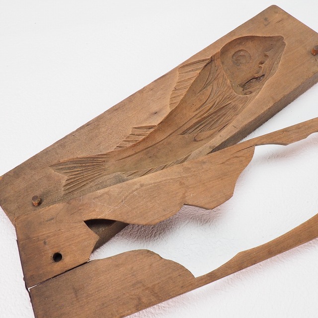 楽天市場】鮎 菓子型 0008和菓子 干菓子 木製古民具 古民家【中古