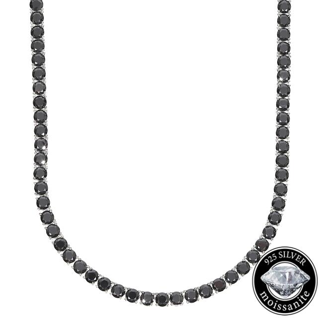 楽天市場】ブラックモアサナイト 4mm VVS テニスネックレス