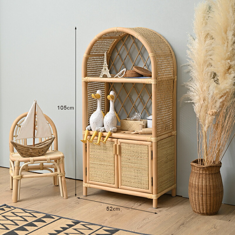 楽天市場】アジアン家具 ラタン チェスト オープンラック ラタンラック