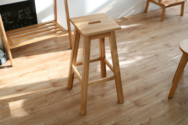 楽天市場】スツール 座面高70cm ハイタイプ 角型 天然木 木製 ヘンリー