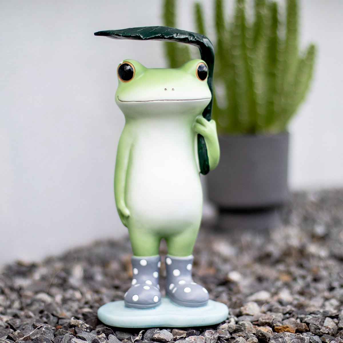 楽天市場】ガーデン オーナメント 葉っぱ傘カエル Copeau （ コポー