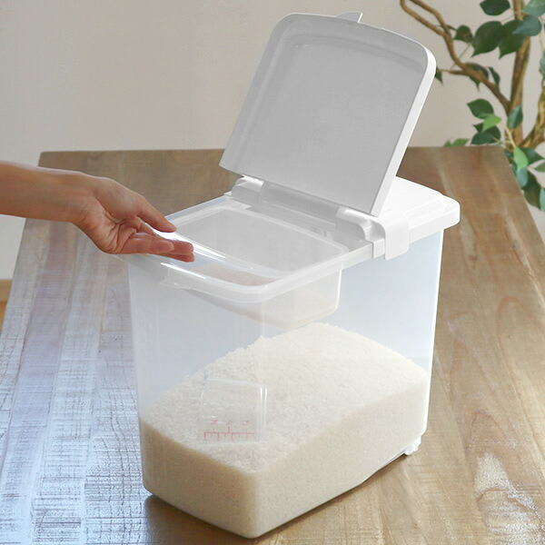 楽天市場】米びつ 10kg 米びつ革命 （ 計量カップ付き 米櫃 ライス