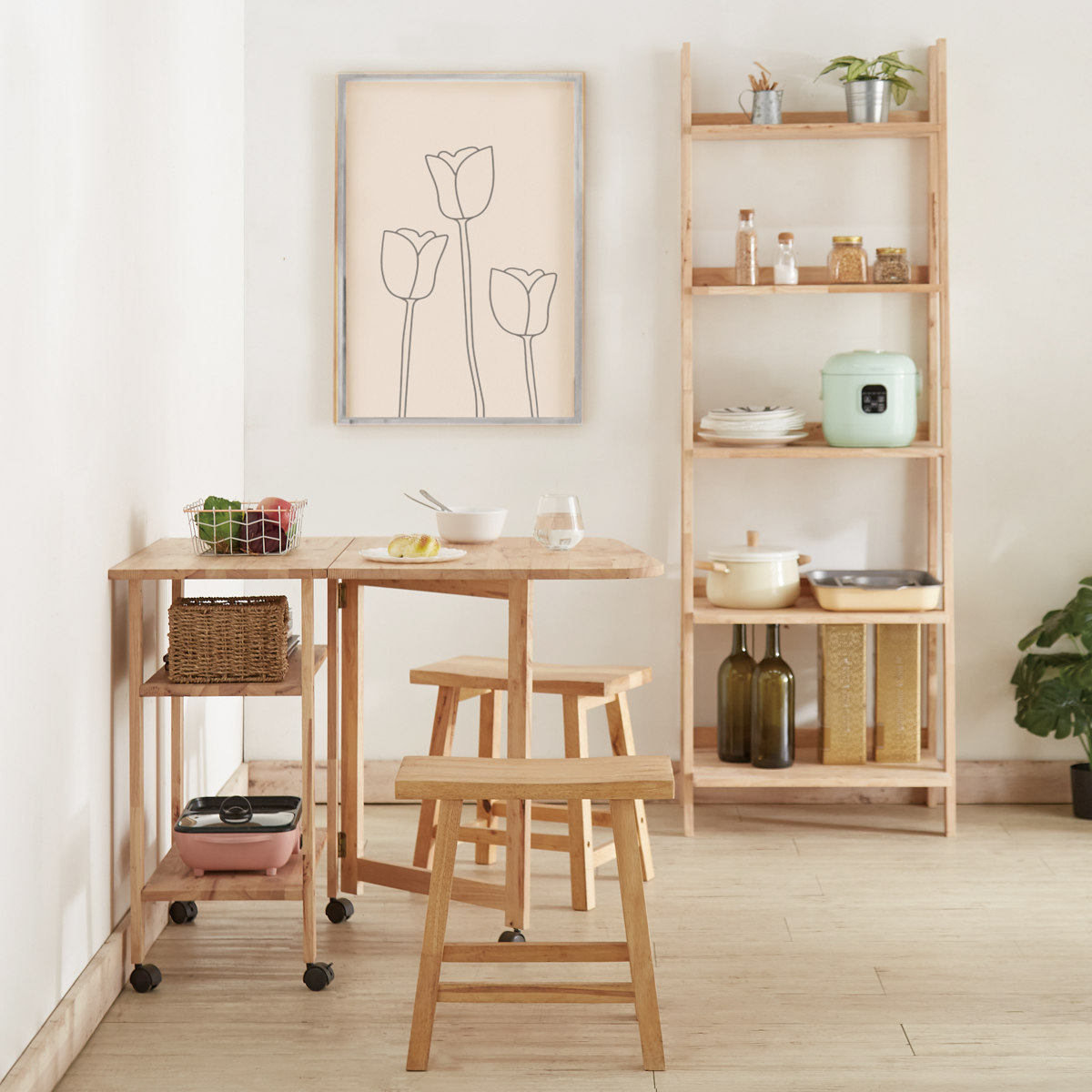 楽天市場】オープンラック 幅60cm 5段 分割可能 ラバーウッド 無垢材