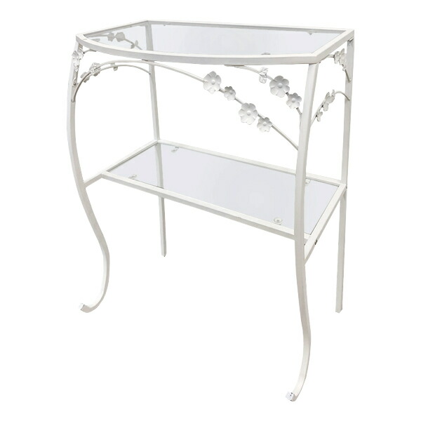 楽天市場】コンソールテーブル ロートアイアン ガラス天板 姫系