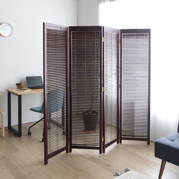 楽天市場】【本日ポイント5倍】ブラインド パーテーション 4連 自立