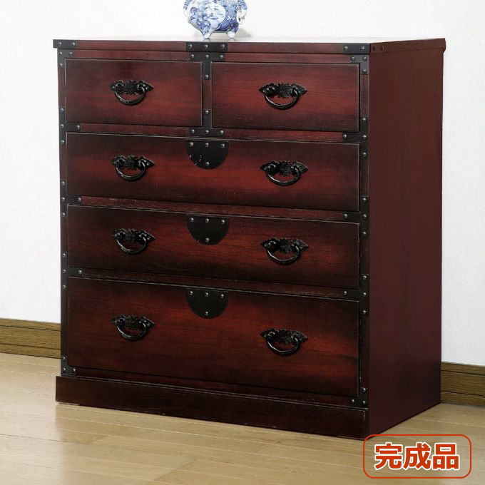 楽天市場】【本日ポイント5倍】民芸調 引出箪笥（たんす）64734 和風