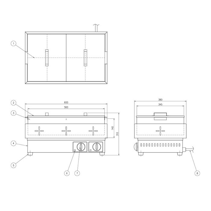 楽天市場】電気おでん鍋 8つ切 幅600×奥行380×高さ310mm おでん鍋 調理