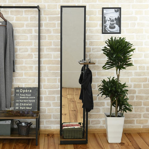 楽天市場】soldout インダストリアル スタンドミラー 幅40 奥行30 高さ