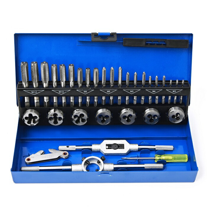 楽天市場】タップ ダイス セット 32pcs ケース付き ネジ山 修復 ネジ