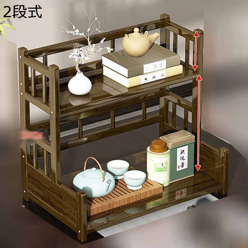 楽天市場】木製棚 ティーポット収納棚 引き出し付き ドア付き 卓上収納