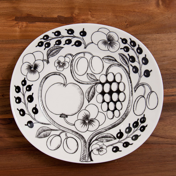 楽天市場】アラビア ブラック パラティッシ オーバルプレート 22×25cm