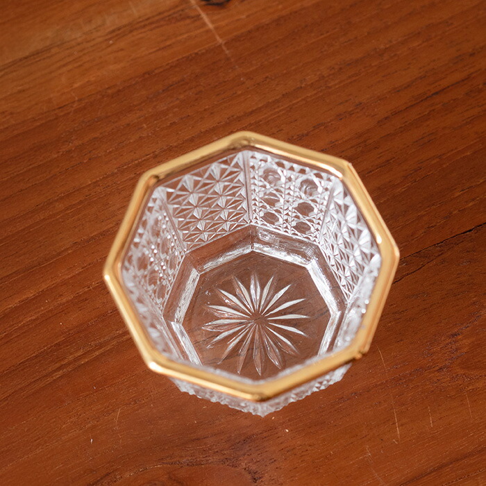 楽天市場】【ひなまつりP5倍】八角珍味 金付き / ガラス器 江戸切子風