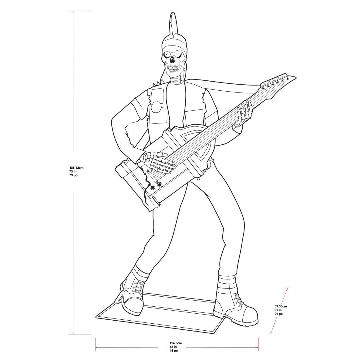 楽天市場】【送料無料】ハロウィン スケルトン パンクロッカー 185