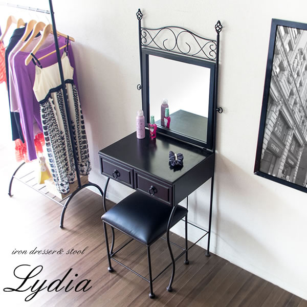 楽天市場】Lydia アイアンドレッサー リディア ドレッサー＆スツール