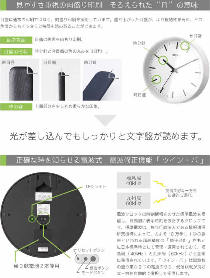 楽天市場】SEIKO セイコー 壁掛け時計 おしゃれ 電波 KX309K 時計