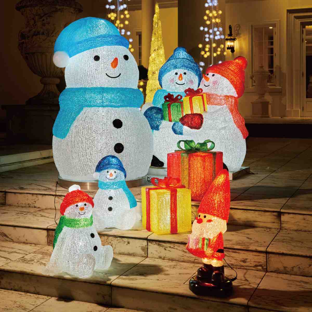 楽天市場】LEDジャイアントモチーフライト スノーマン 高さ120cm 1台高