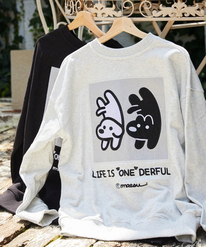 FREAK'S STORE｜別注 「さかだち」バックフェルト刺繍 クルーネック