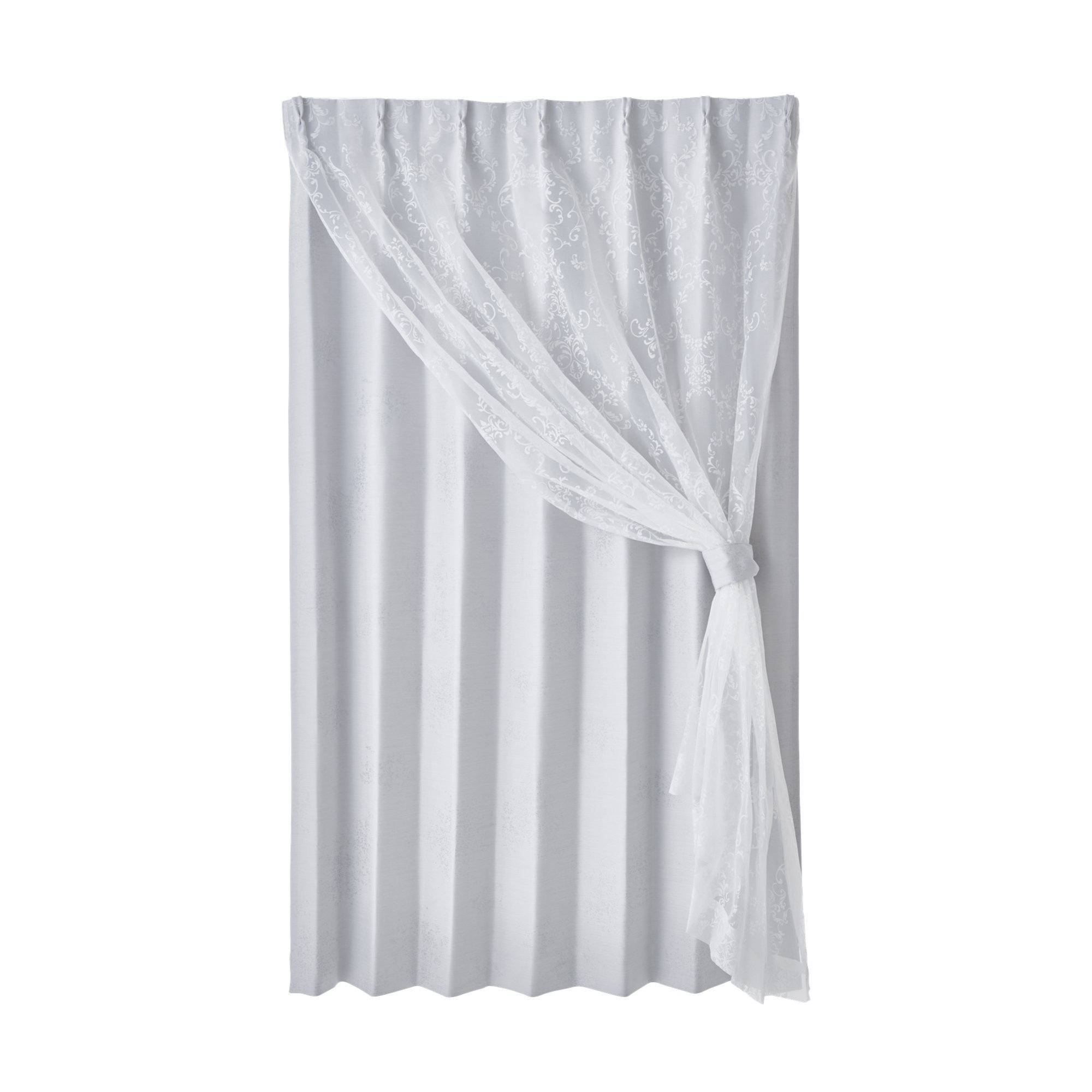 Francfranc｜チュールバルーン ダブルカーテン H2000×W1000(レース