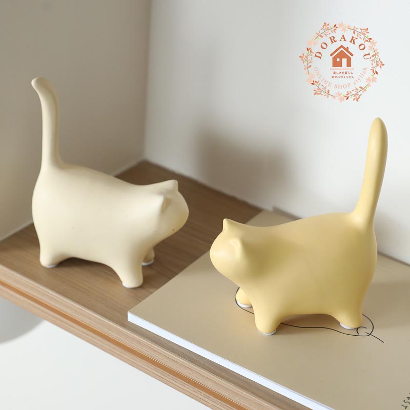 楽天市場】猫の置物 猫 ねこ 置物 招き猫 セラミック インテリア