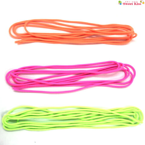 楽天市場】ヘアゴム 細 蛍光カラー (約1m×2本) | マスクゴム マスク用