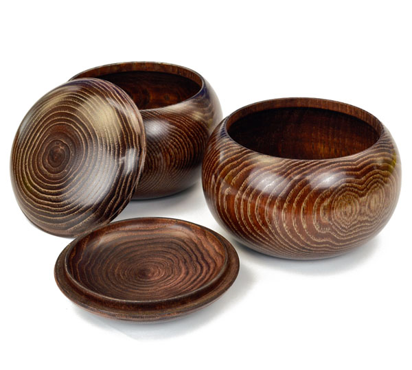 楽天市場】囲碁 木製碁笥 栗 大 ※蛤碁石30号まで収納可能 : 将棋囲碁