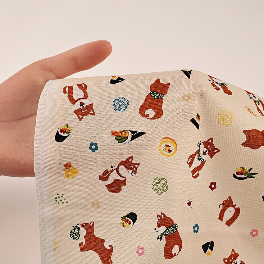 楽天市場】お散歩日より 柴犬総柄 シーチング 50cm カットクロス