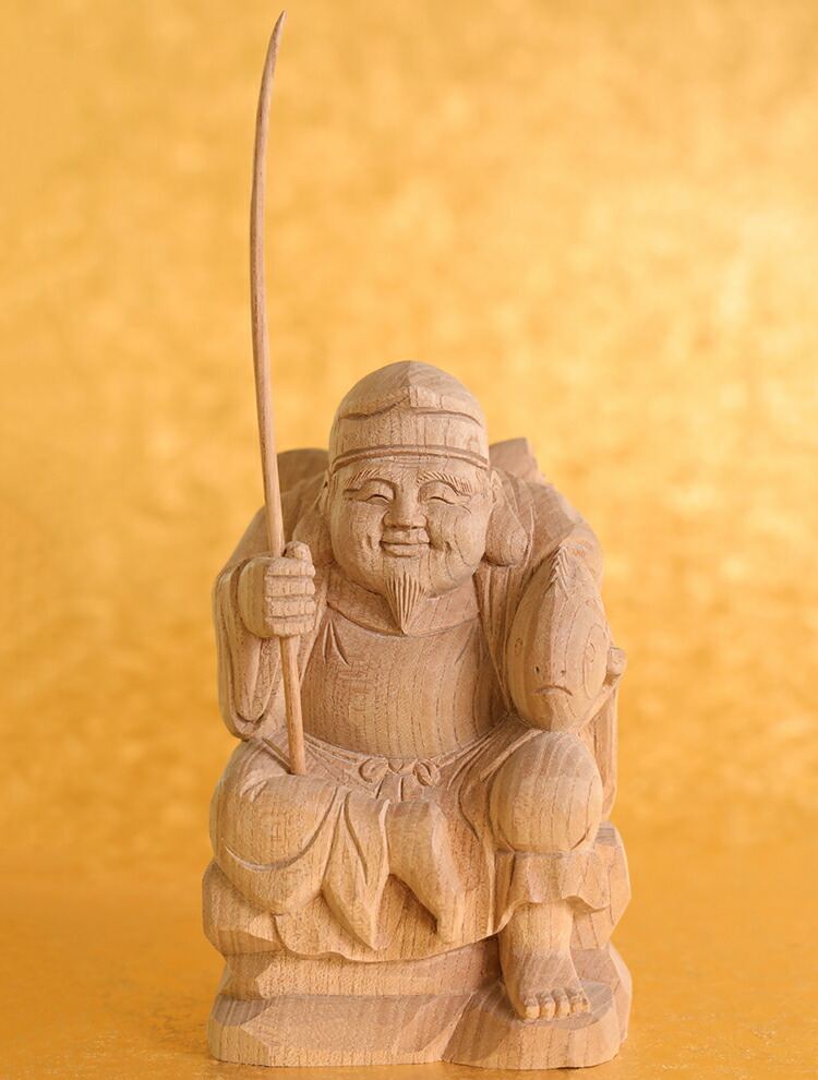 楽天市場】〜木彫り 仏像 恵比寿様〜仕様：無垢 / 素材：けやき : 津山