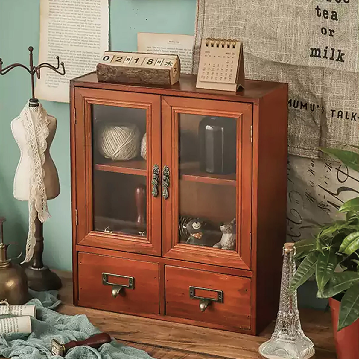 楽天市場】木製 卓上 小物入れ 引き出し ミニチェスト アンティーク