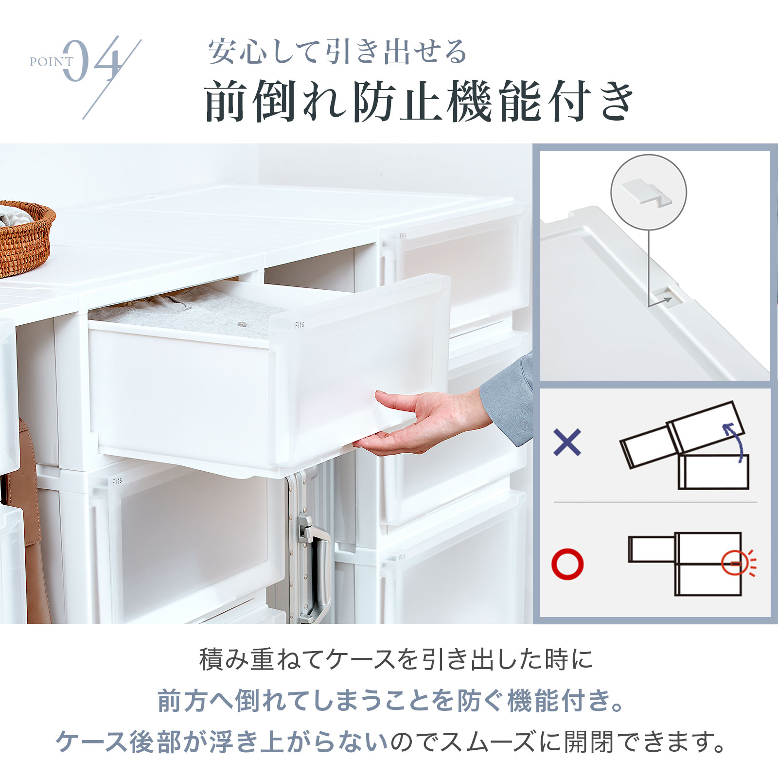 楽天市場】フィッツケース アドバンス 55サイズ ホワイト クリア fits