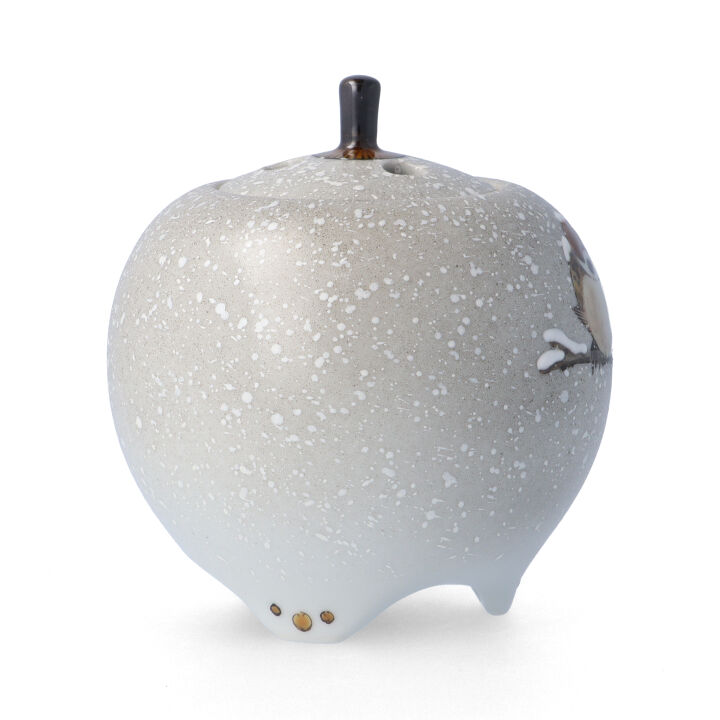 楽天市場】九谷焼 香炉 丸小型 雪二雀図/中村陶志人＜送料無料 香炉