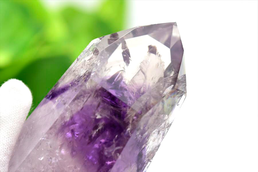 楽天市場】アメジスト ファントム ポイント 六角柱 【約230.5g