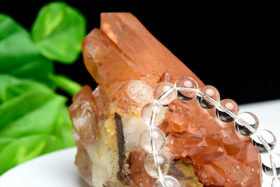 楽天市場】タンジェリンクォーツ 水晶 クラスター 原石 EXグレード