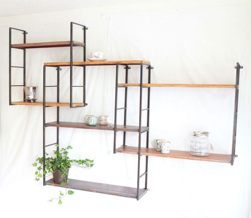 楽天市場】壁掛けシェルフ 壁掛けラック アイアン ラック おしゃれ