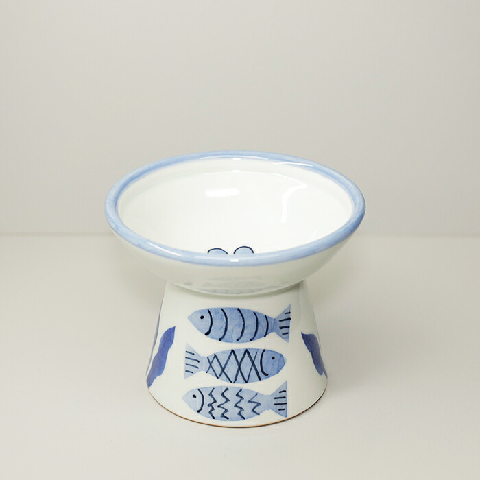 楽天市場】砥部焼 かわいい 「ペット用フードボウル 小 さかな」 猫 猫