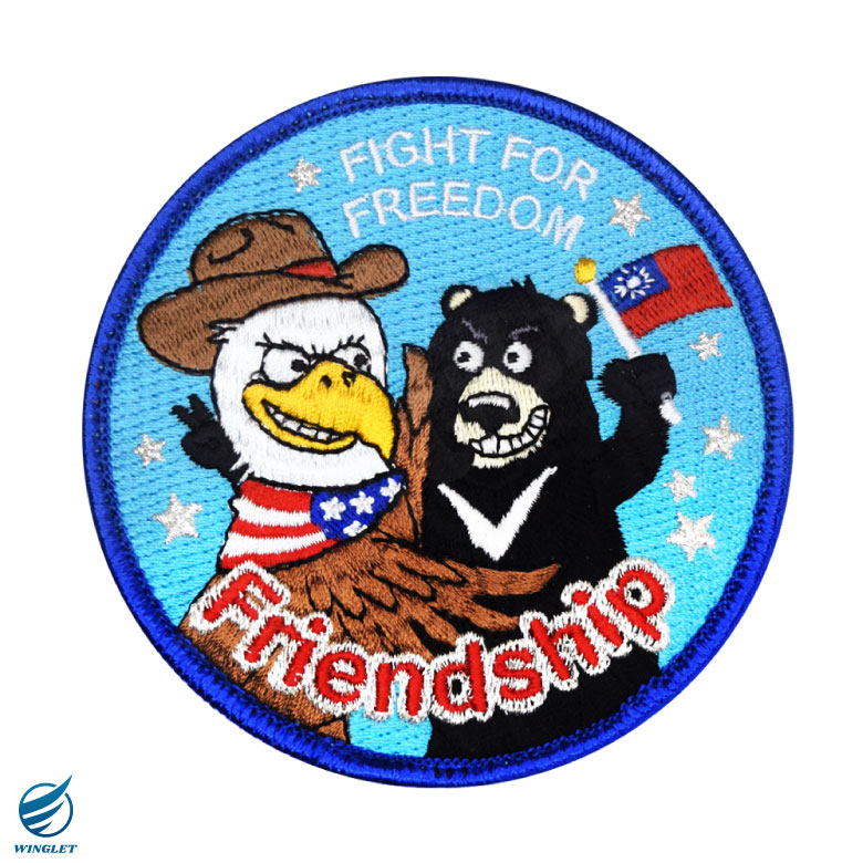 楽天市場】アメリカ 台湾 友好 パッチ 両面 ベルクロ 付き ワッペン