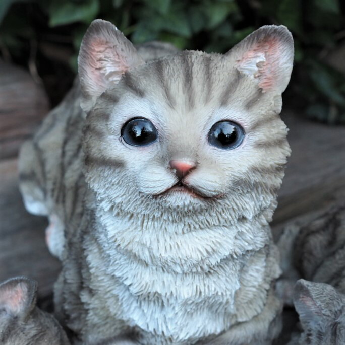 楽天市場】猫の置物 親子猫3匹セット グレートラ 7380