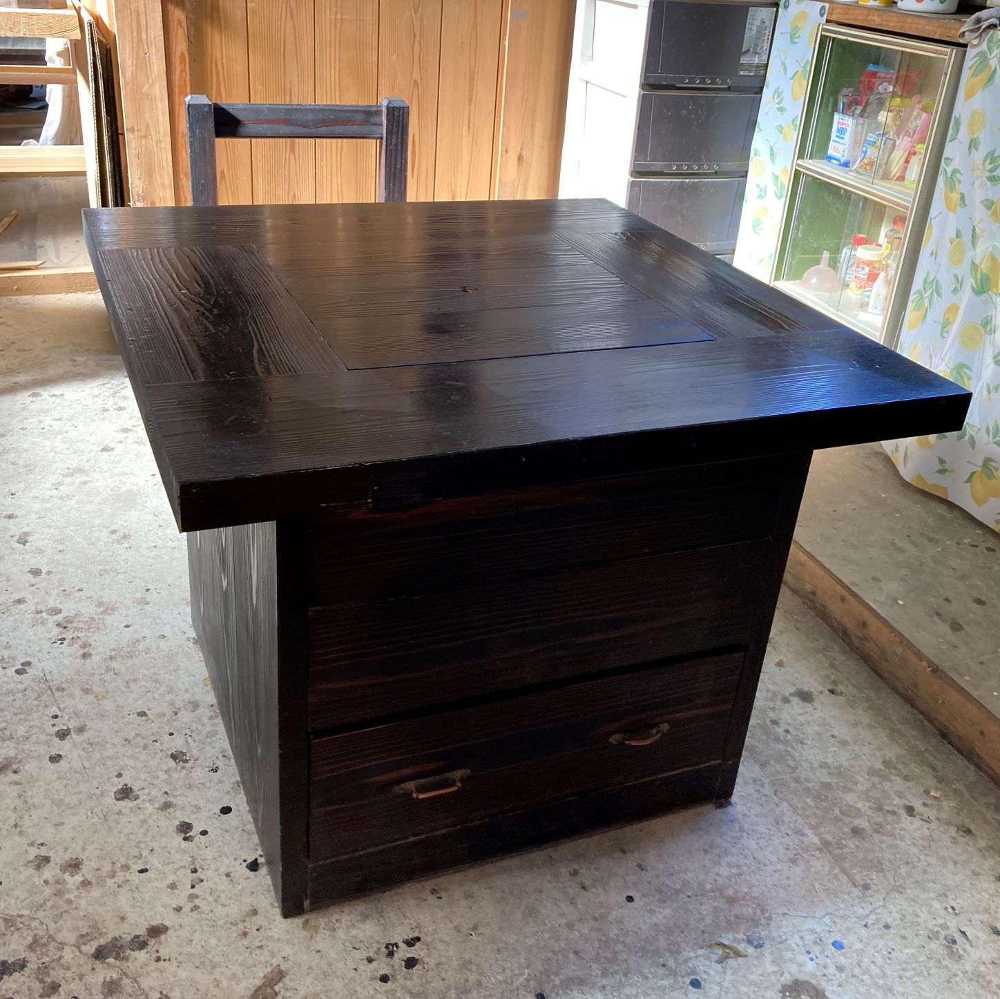 楽天市場】【灰 五徳セット】箱タイプ 囲炉裏テーブル 3点セット