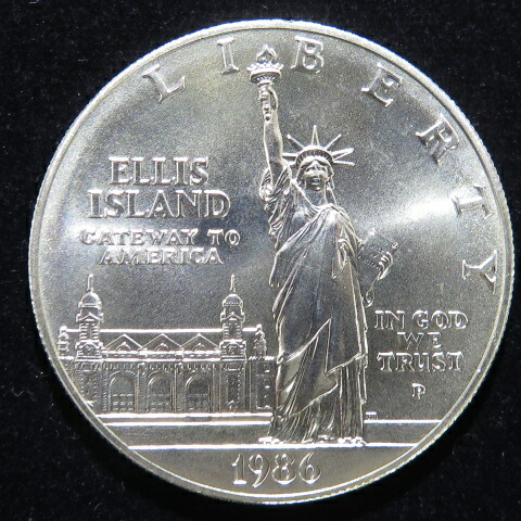 楽天市場】アメリカ 自由の女神 1ドル銀貨・50セント白銅貨セット 1986