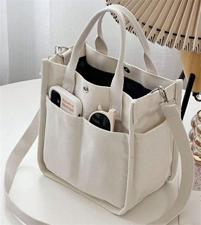 楽天市場】マルチポケットキャンバストート/ショルダーバッグ、多用途