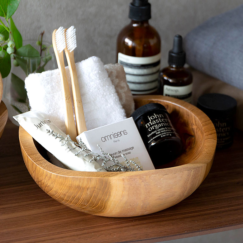 楽天市場】トレイ チークウッド 木製 ウッド ボウル Lサイズ