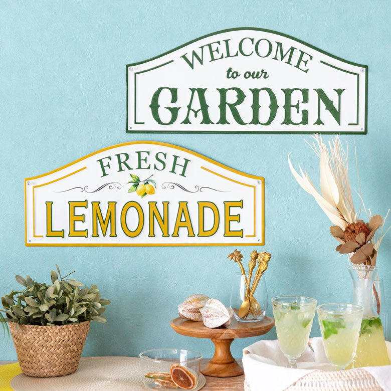 楽天市場】ブリキ看板 レトロ ヴィンテージ風 アンティーク調 LEMONADE