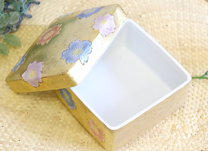 楽天市場】有田焼 文山窯 桜紋 おしゃれ ケース ゴールド 10.5cm 日本