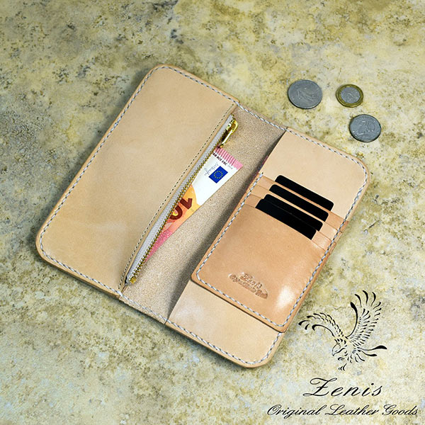 楽天市場】長財布 本革 平財布 メンズ ヌメ革 国産 手縫い 小銭入れ