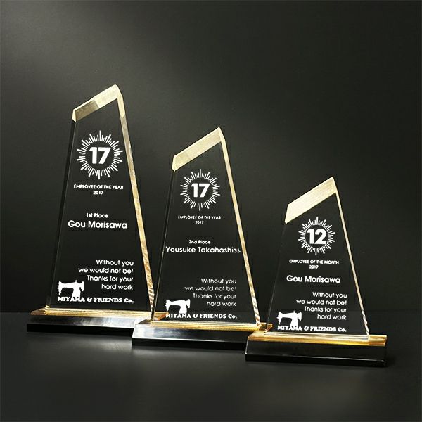 アクリルトロフィー オプティマゴールド【デザイン無料】