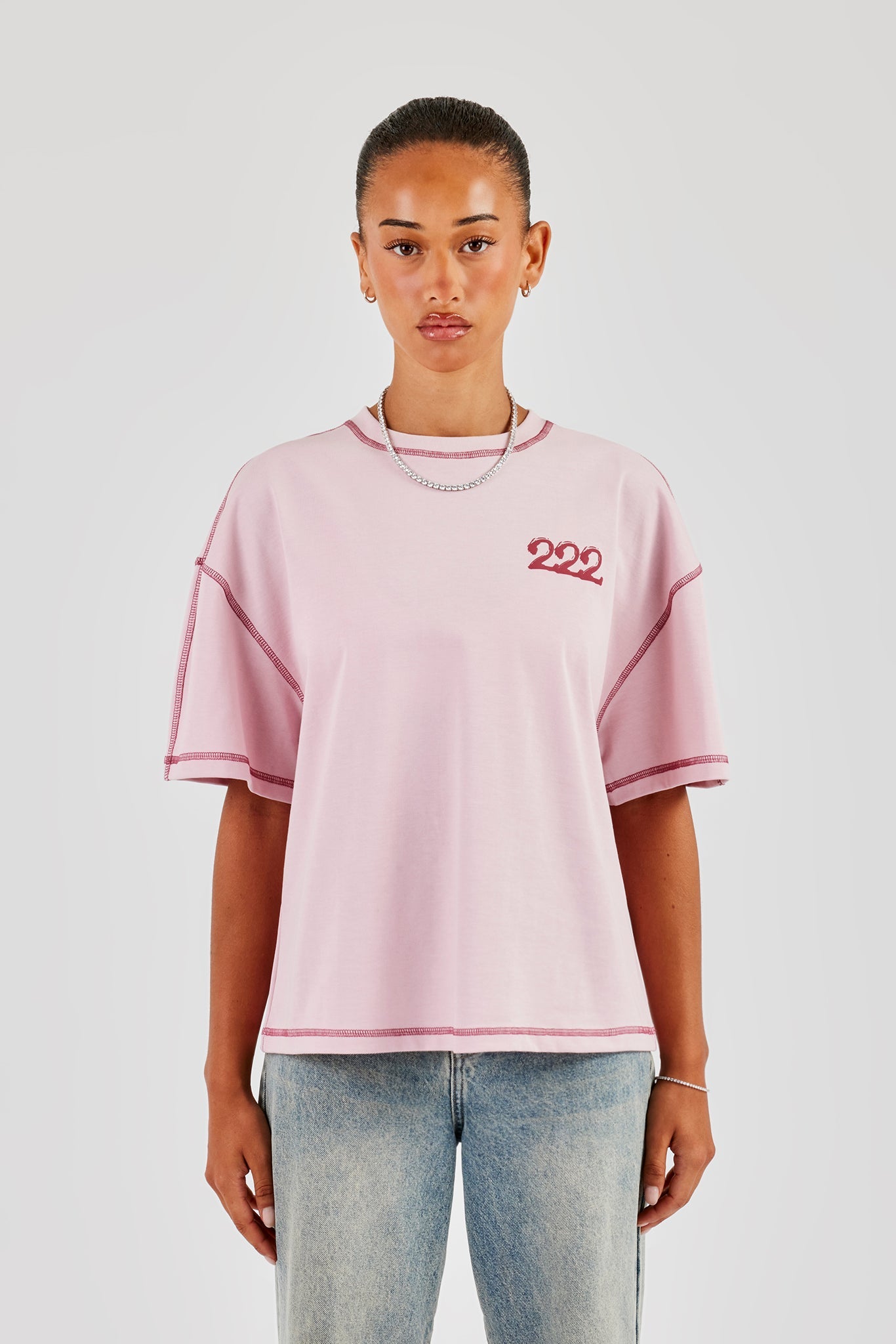 222 Cherub Oversized T-Shirt - Pink | Womens Tees & Vests | Shop T