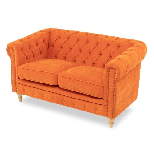 VCシリーズ 2人掛けソファ オレンジ 布地 ナチュラルレッグ VC2F262N