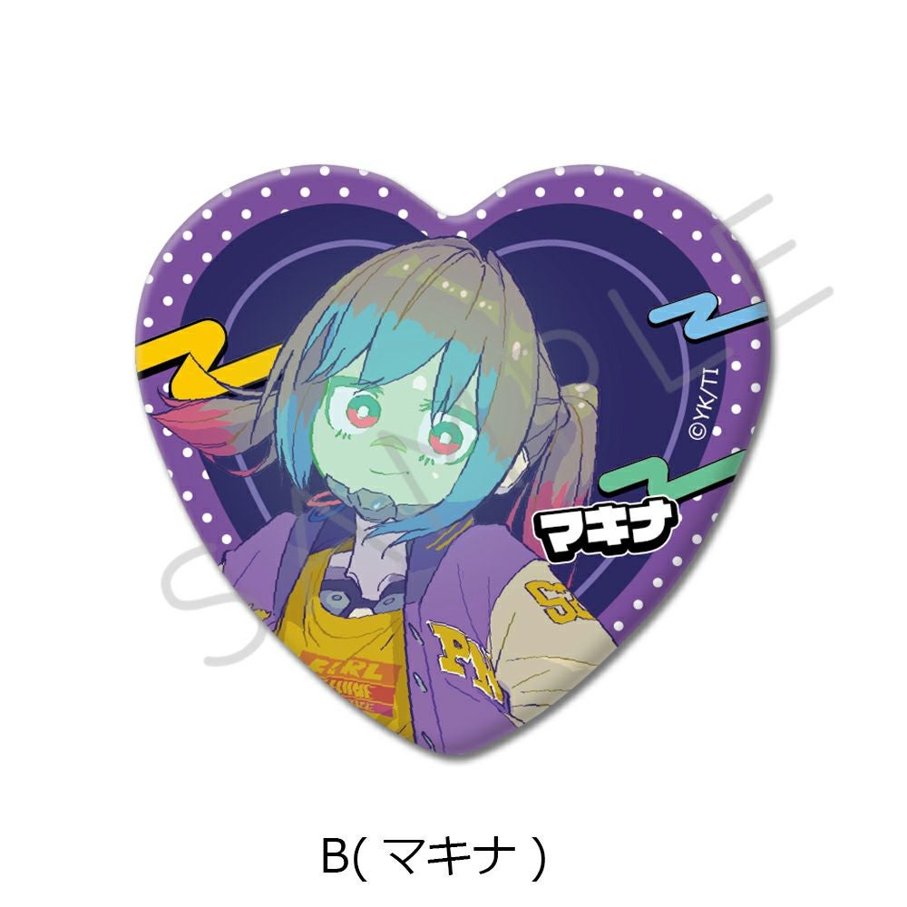 アニメ『銀河特急 ミルキー☆サブウェイ』 ハート型缶バッジ B(マキナ